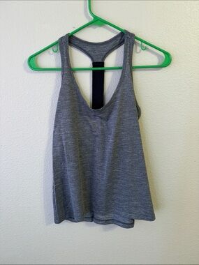 Old Navy Gray Racerback Tank with Contrast Back Strap